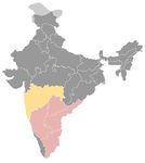 Inde • |1347/1527| • dynastie Bahmani: carte